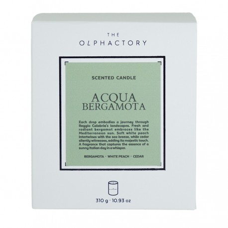 Свеча ароматическая the olphactory, white insignia, acqua bergamota, 60 ч