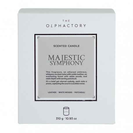 Свеча ароматическая the olphactory, white insignia, majestic symphony, 60 ч