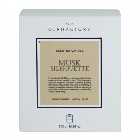 Свеча ароматическая the olphactory, white insignia, musk silhouette, 60 ч