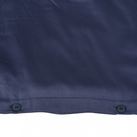 Комплект постельного белья двуспальный из сатина темно-синего цвета из коллекции essential