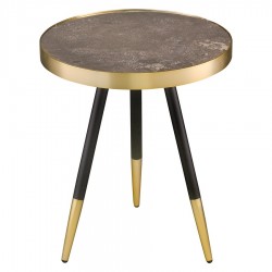 Столик hedda, D40 см, черный/матовое золото