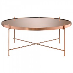 Столик josen, D85 см, розовый/медный