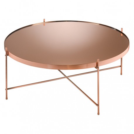 Столик josen, D85 см, розовый/медный