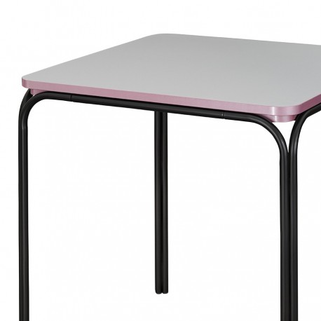 Стол обеденный ror, 70х70 см, черный/серый/розовый