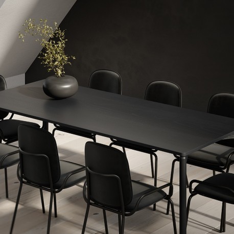 Стол обеденный saga, 75х150 см, темно-серый