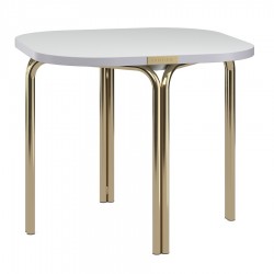 Столик кофейный ror, 50х50 см, латунь/серый