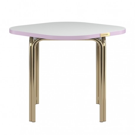 Столик кофейный ror, 50х50 см, латунь/серый/розовый