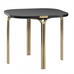 Столик кофейный ror, 50х50 см, латунь/черный
