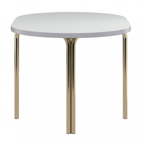 Столик кофейный ror, 75х50 см, латунь/серый