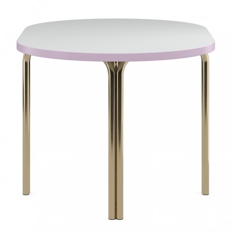 Столик кофейный ror, 75х50 см, латунь/серый/розовый