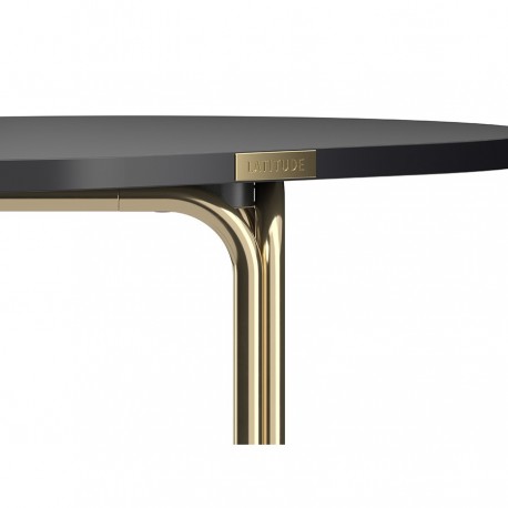 Столик кофейный ror, 75х50 см, латунь/черный
