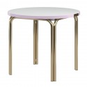 Столик кофейный ror, D50 см, латунь/серый/розовый