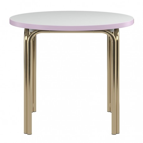 Столик кофейный ror, D50 см, латунь/серый/розовый