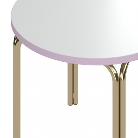 Столик кофейный ror, D50 см, латунь/серый/розовый