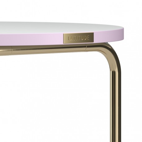 Столик кофейный ror, D50 см, латунь/серый/розовый