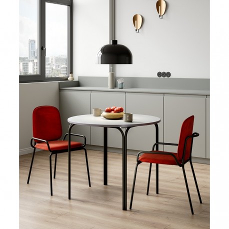 Столик кофейный ror, D50 см, черный/серый