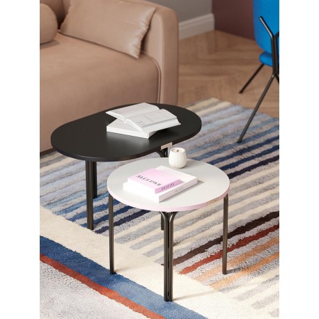 Столик кофейный ror, D50 см, черный/серый/розовый