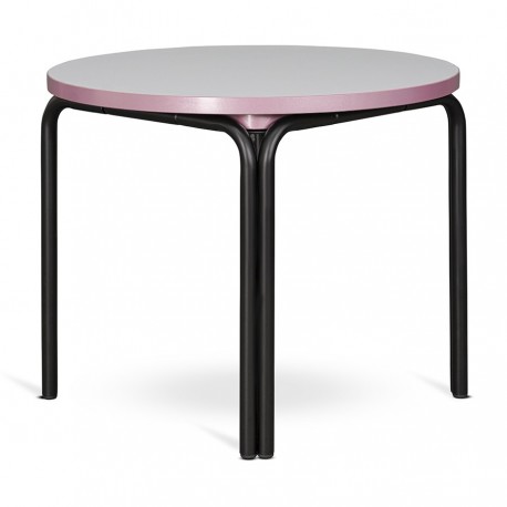 Столик кофейный ror, D50 см, черный/серый/розовый