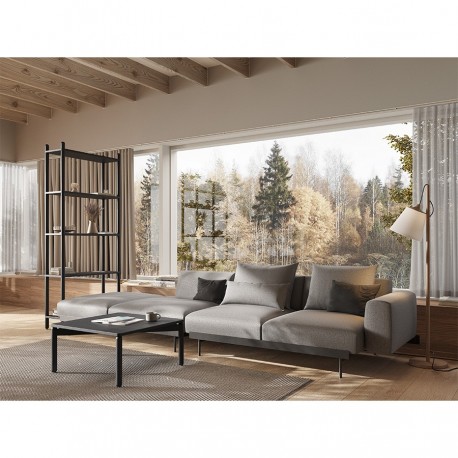 Столик кофейный saga, 75х75 см, темно-серый