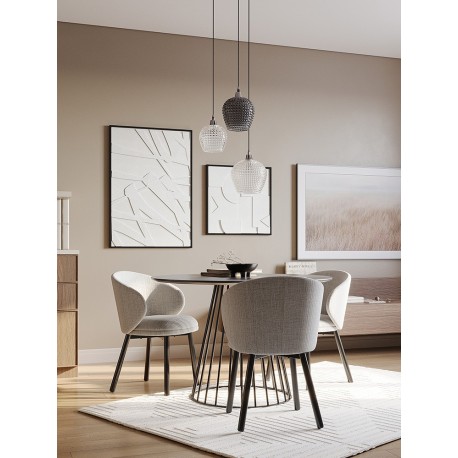 Стол обеденный tyra, D110 см, белый/золотой