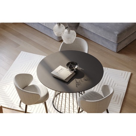 Стол обеденный tyra, D110 см, черный