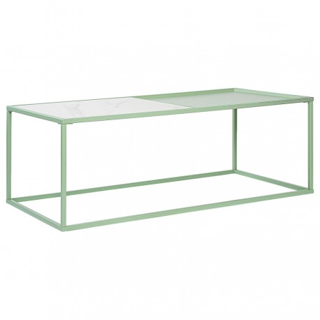 Столик журнальный mayen, 110х50 см, белый/зеленый