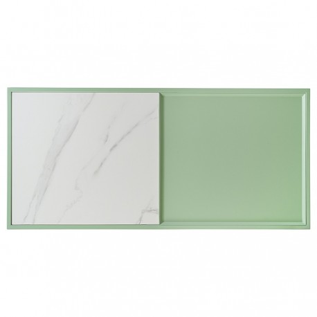 Столик журнальный mayen, 110х50 см, белый/зеленый