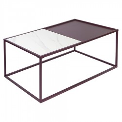 Столик журнальный mayen, 110х50 см, белый/сливовый