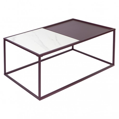 Столик журнальный mayen, 110х50 см, белый/сливовый