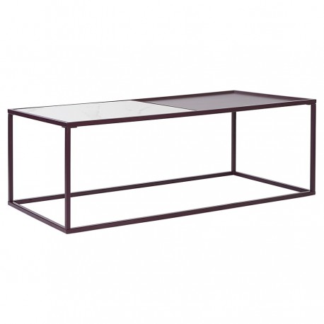 Столик журнальный mayen, 110х50 см, белый/сливовый