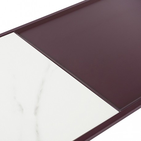 Столик журнальный mayen, 110х50 см, белый/сливовый