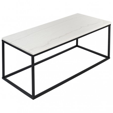 Столик журнальный mayen, 90х40 см, белый/черный