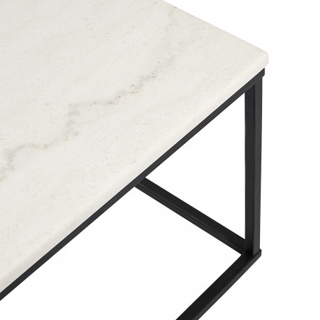 Столик журнальный mayen, 90х40 см, белый/черный