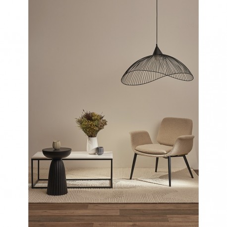 Столик журнальный mayen, 90х40 см, белый/черный