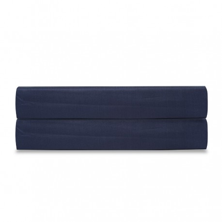 Простыня на резинке из сатина темно-синего цвета из коллекции essential, 160х200х30 см