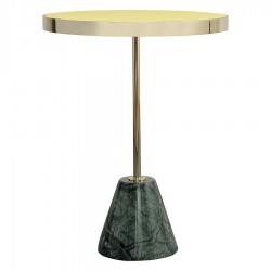 Столик кофейный kaya, D40,8 см, золотистый/зеленый