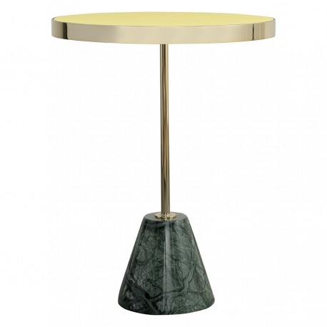 Столик кофейный kaya, D40,8 см, золотистый/зеленый