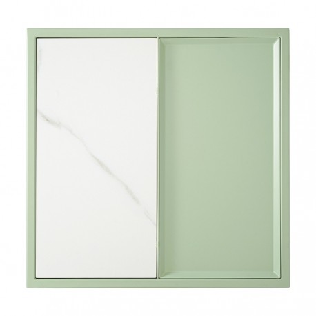 Столик кофейный mayen, 45х45 см, белый/зеленый