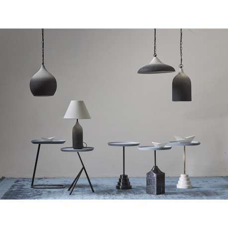 Столик кофейный sustainable collection, D38 см, серый/белый