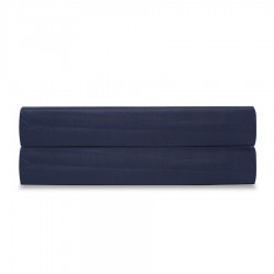 Простыня на резинке из сатина темно-синего цвета из коллекции essential, 180х200х30 см
