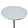 Столик кофейный sustainable collection, D38 см, серо-голубой/черный