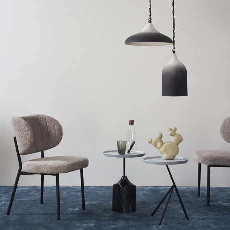 Столик кофейный sustainable collection, D38 см, серый/черно-белый