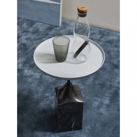 Столик кофейный sustainable collection, D38 см, серый/черно-белый