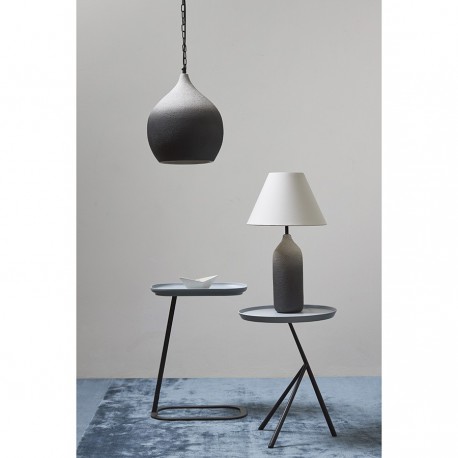 Столик приставной sustainable collection, D38 см, серо-голубой/черный