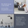 Столик приставной sustainable collection, 40,6х28 см, серый/черный