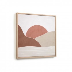 Постер Izem с солнцем и коричневыми горами 40 х 40 см