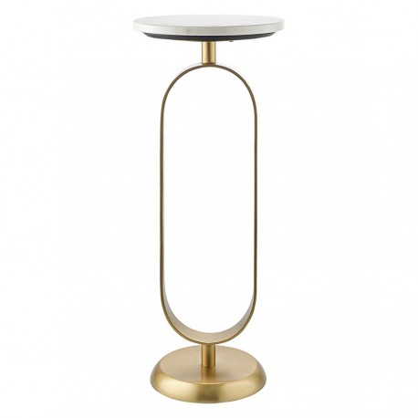 Столик приставной svein, D25,5 см, мрамор/золотой