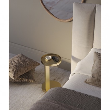 Столик приставной yanis, D25,5 см, золотой