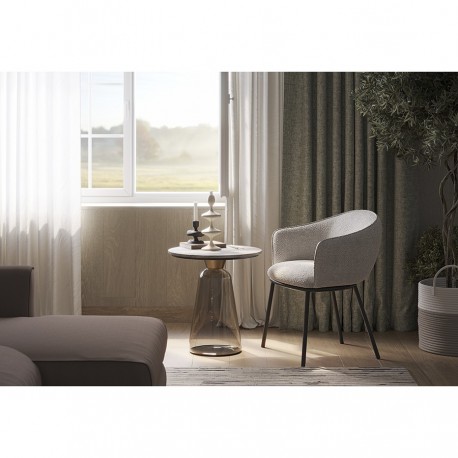 Столик кофейный odd, D50 см, бежевый