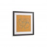 Картина Lorelai оранжевого цвета 50 x 50 см